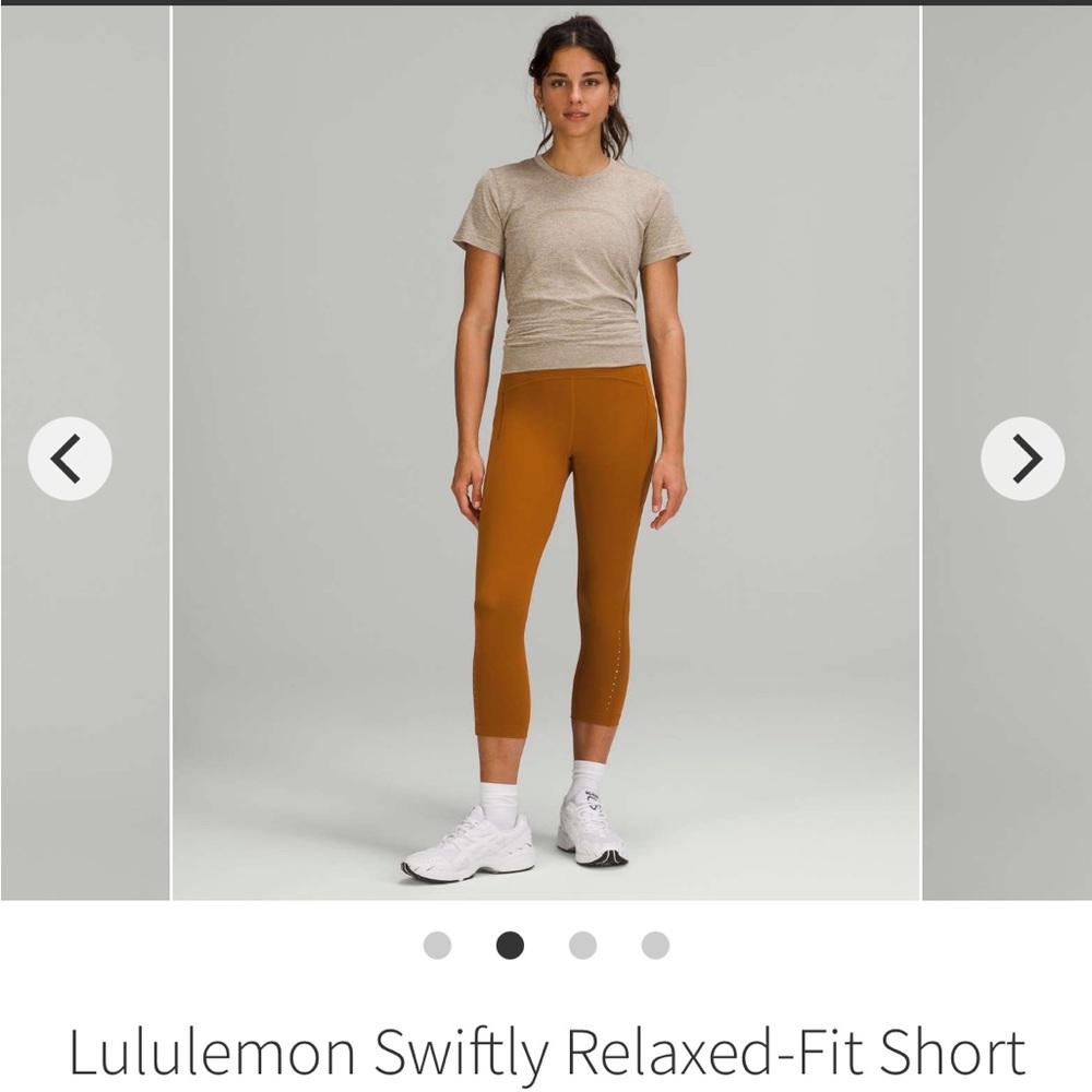 Lululemon swiftly relaxed- fit short sleeve artifact/white opal